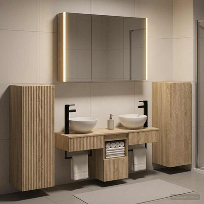 Bathroom Furniture Set 6 pcs Sonoma Oak