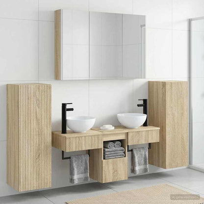 Bathroom Furniture Set 6 pcs Sonoma Oak