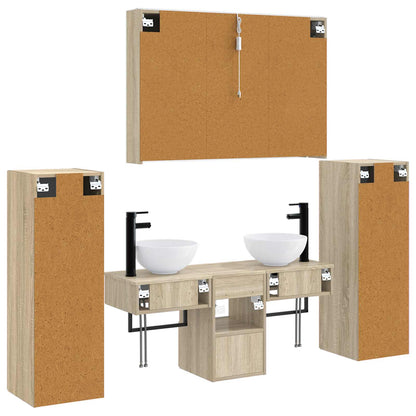 Bathroom Furniture Set 6 pcs Sonoma Oak
