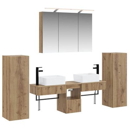 Bathroom Furniture Set 6 pcs Artisan Oak