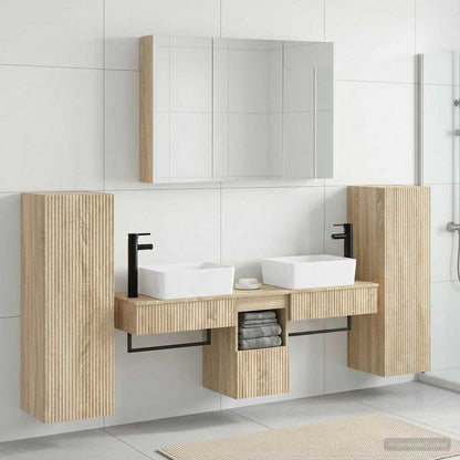 Bathroom Furniture Set 6 pcs Sonoma Oak
