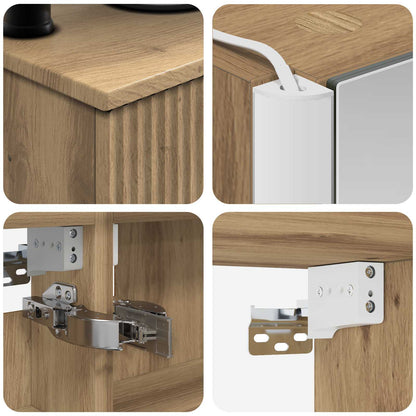 Bathroom Furniture Set 6 pcs Artisan Oak