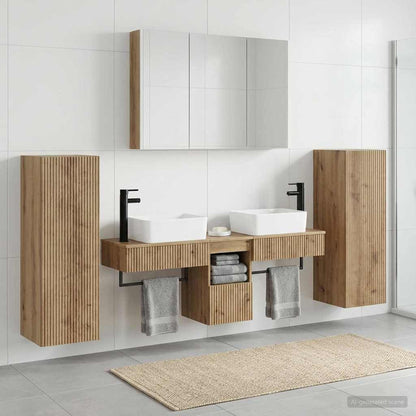 Bathroom Furniture Set 6 pcs Artisan Oak