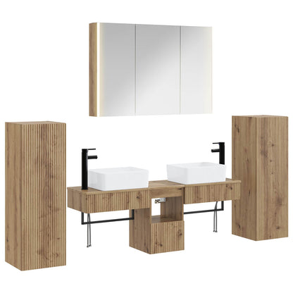 Bathroom Furniture Set 6 pcs Artisan Oak