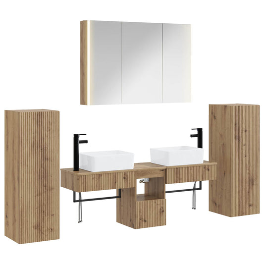 Bathroom Furniture Set 6 pcs Artisan Oak