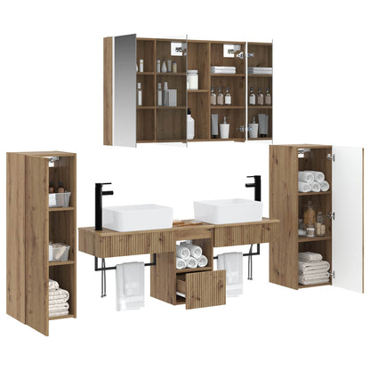 Bathroom Furniture Set 6 pcs Artisan Oak