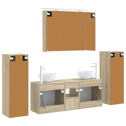 Bathroom Furniture Set 6 pcs Sonoma Oak