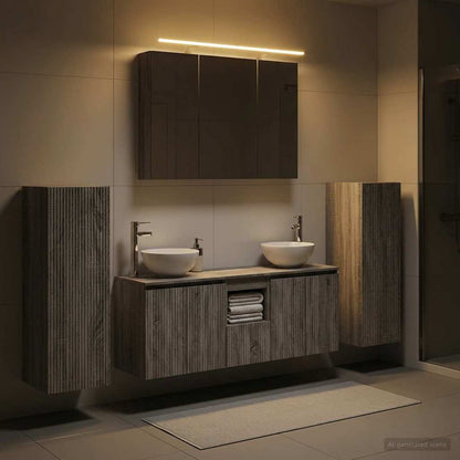 Bathroom Furniture Set 6 pcs Grey Sonoma
