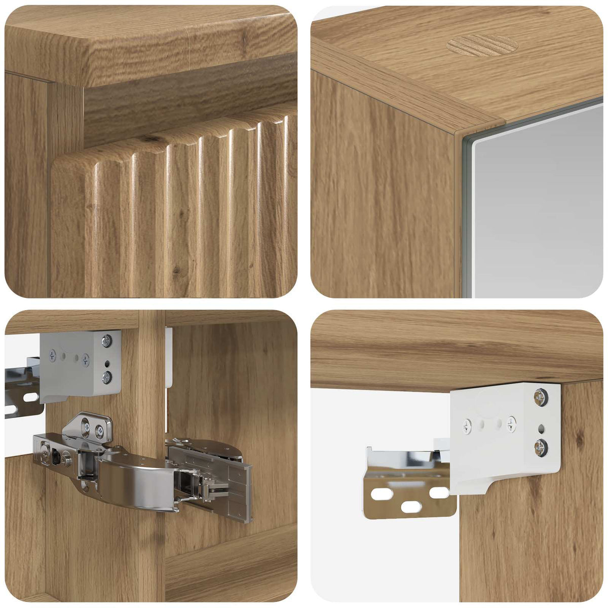 Bathroom Furniture Set 6 pcs Artisan Oak
