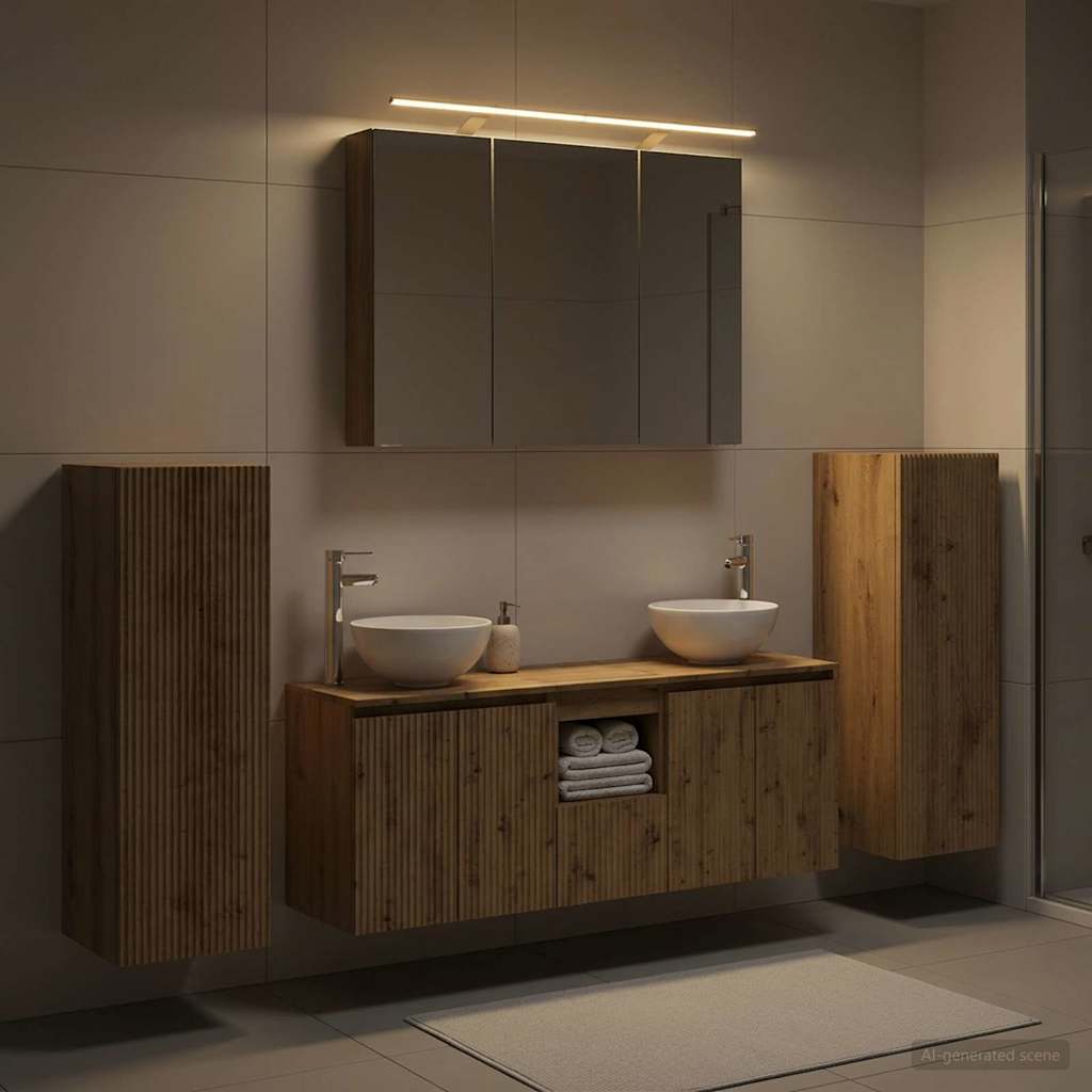 Bathroom Furniture Set 6 pcs Artisan Oak