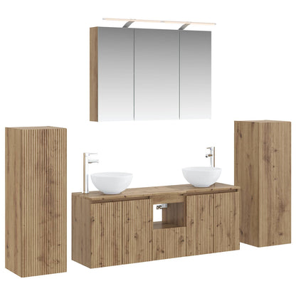 Bathroom Furniture Set 6 pcs Artisan Oak