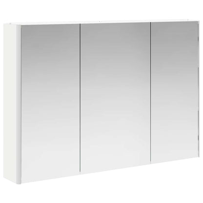 Bathroom Furniture Set 6 pcs White Engineered Wood and Glass