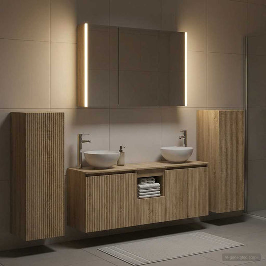 Bathroom Furniture Set 6 pcs Sonoma Oak