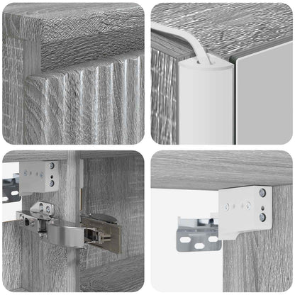 Bathroom Furniture Set 6 pcs Grey Sonoma