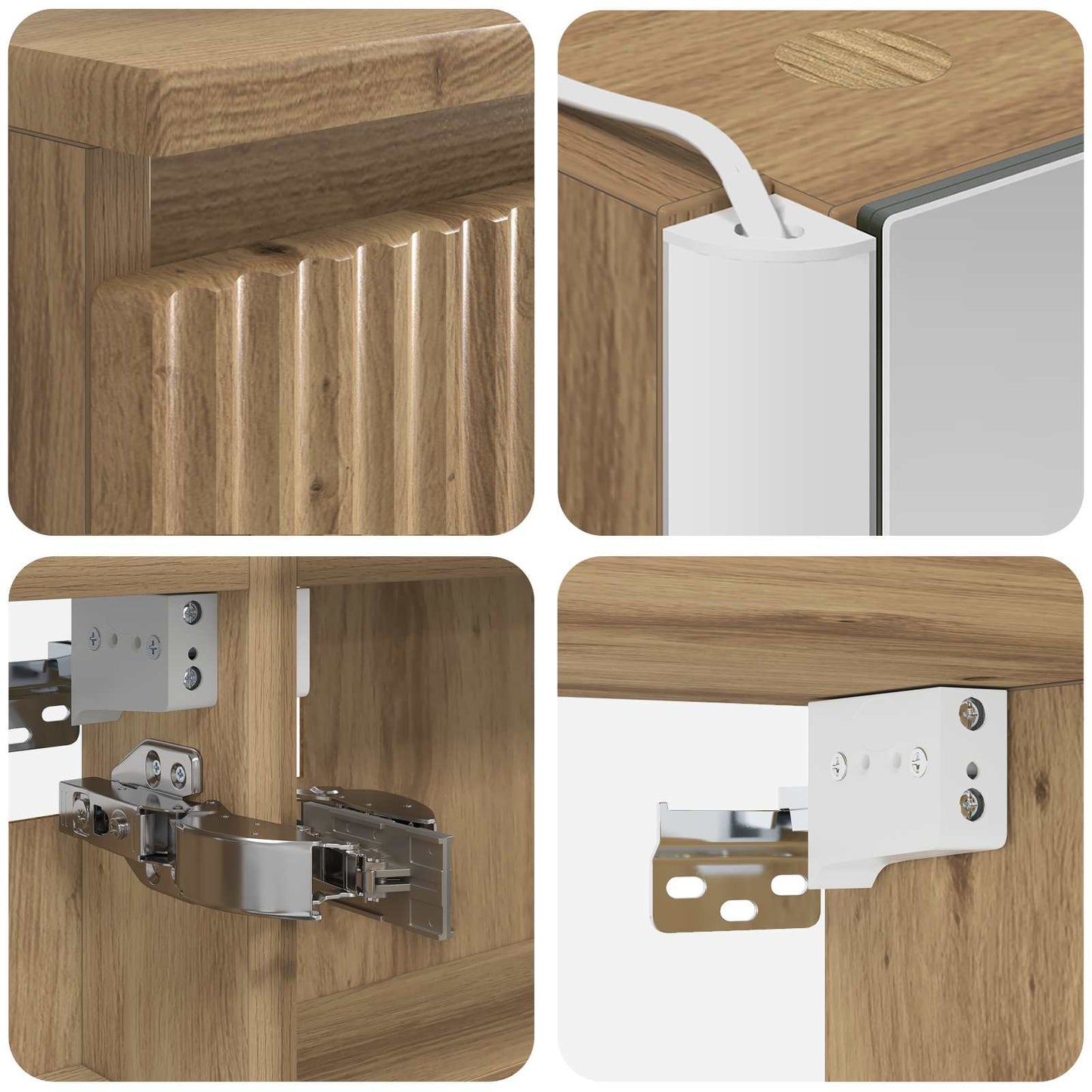 Bathroom Furniture Set 6 pcs Artisan Oak