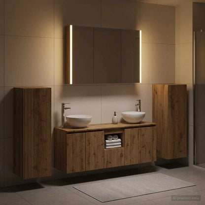 Bathroom Furniture Set 6 pcs Artisan Oak