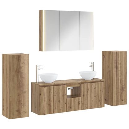 Bathroom Furniture Set 6 pcs Artisan Oak