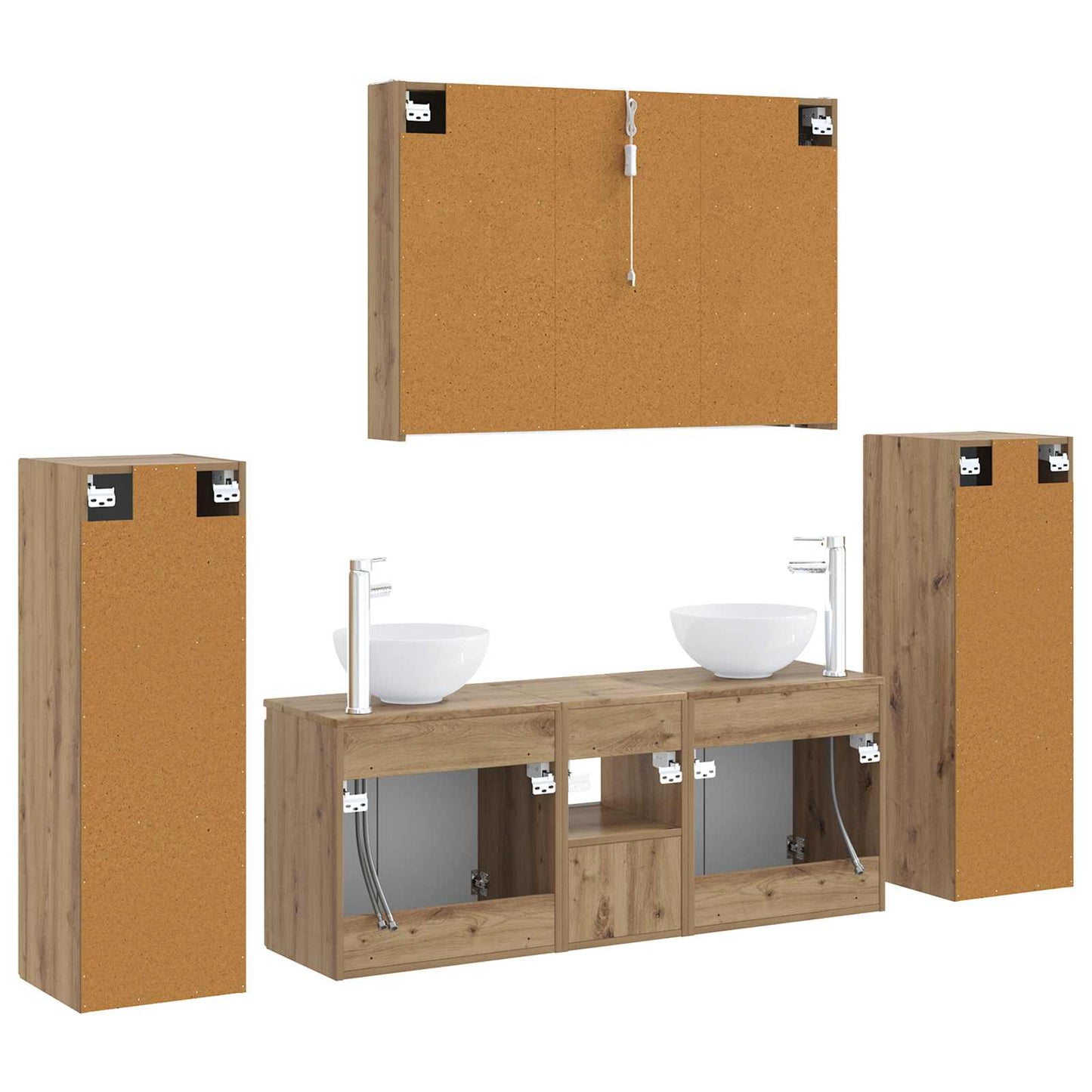 Bathroom Furniture Set 6 pcs Artisan Oak