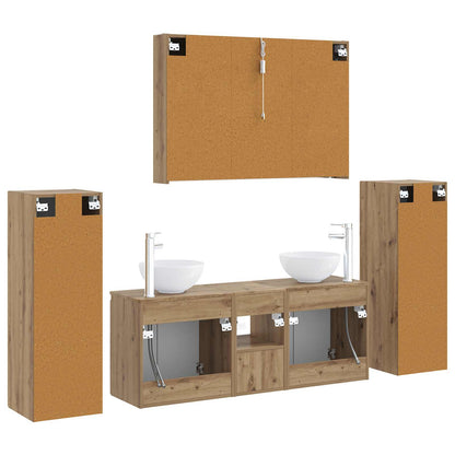 Bathroom Furniture Set 6 pcs Artisan Oak