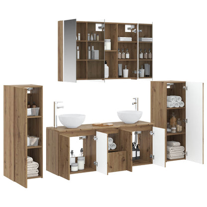 Bathroom Furniture Set 6 pcs Artisan Oak