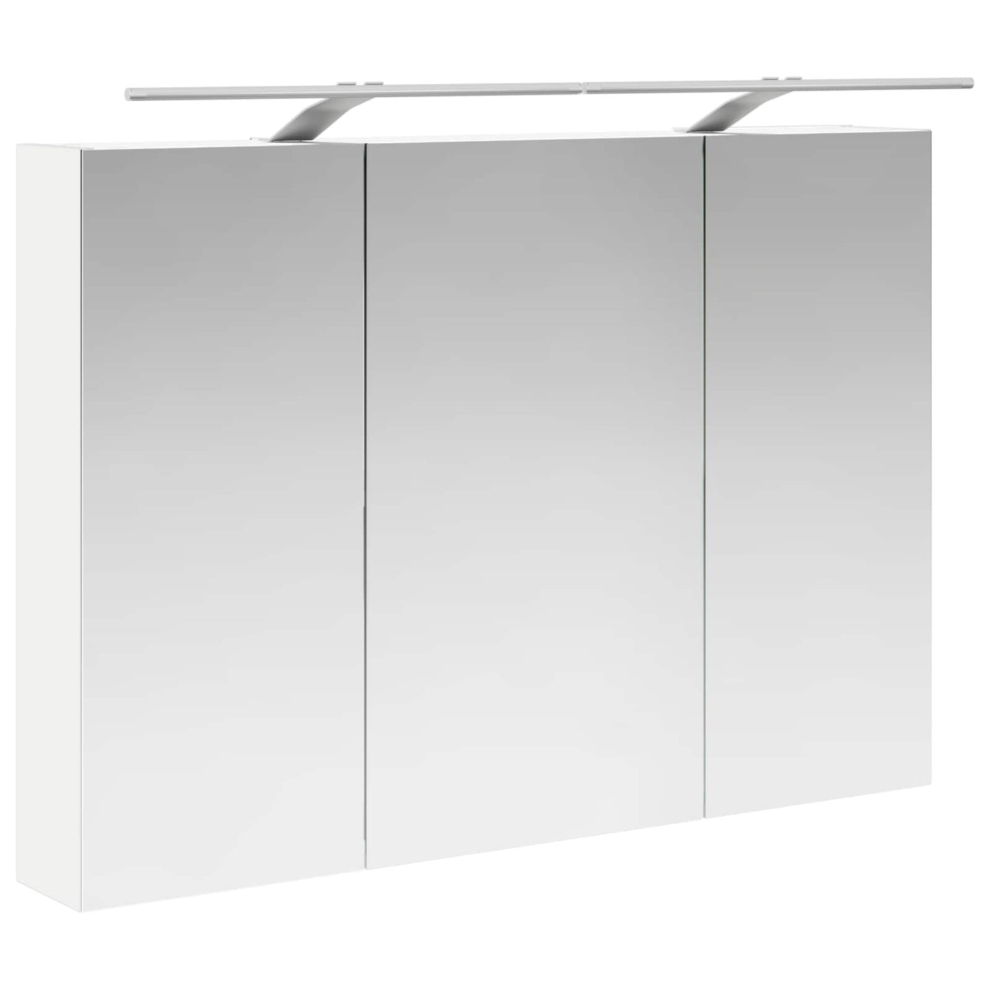 Bathroom Furniture Set 6 pcs White Engineered Wood and Glass