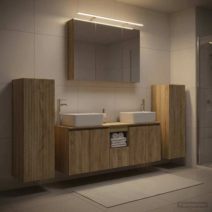 Bathroom Furniture Set 6 pcs Sonoma Oak