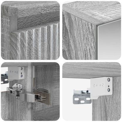 Bathroom Furniture Set 6 pcs Grey Sonoma