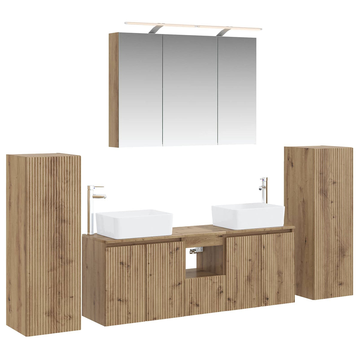 Bathroom Furniture Set 6 pcs Artisan Oak
