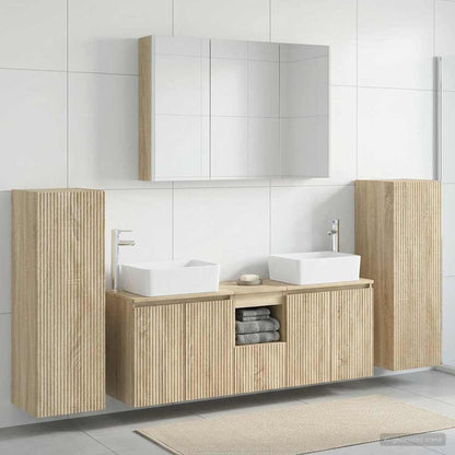 Bathroom Furniture Set 6 pcs Sonoma Oak