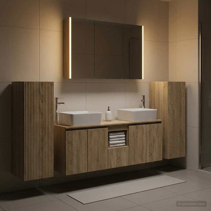 Bathroom Furniture Set 6 pcs Sonoma Oak