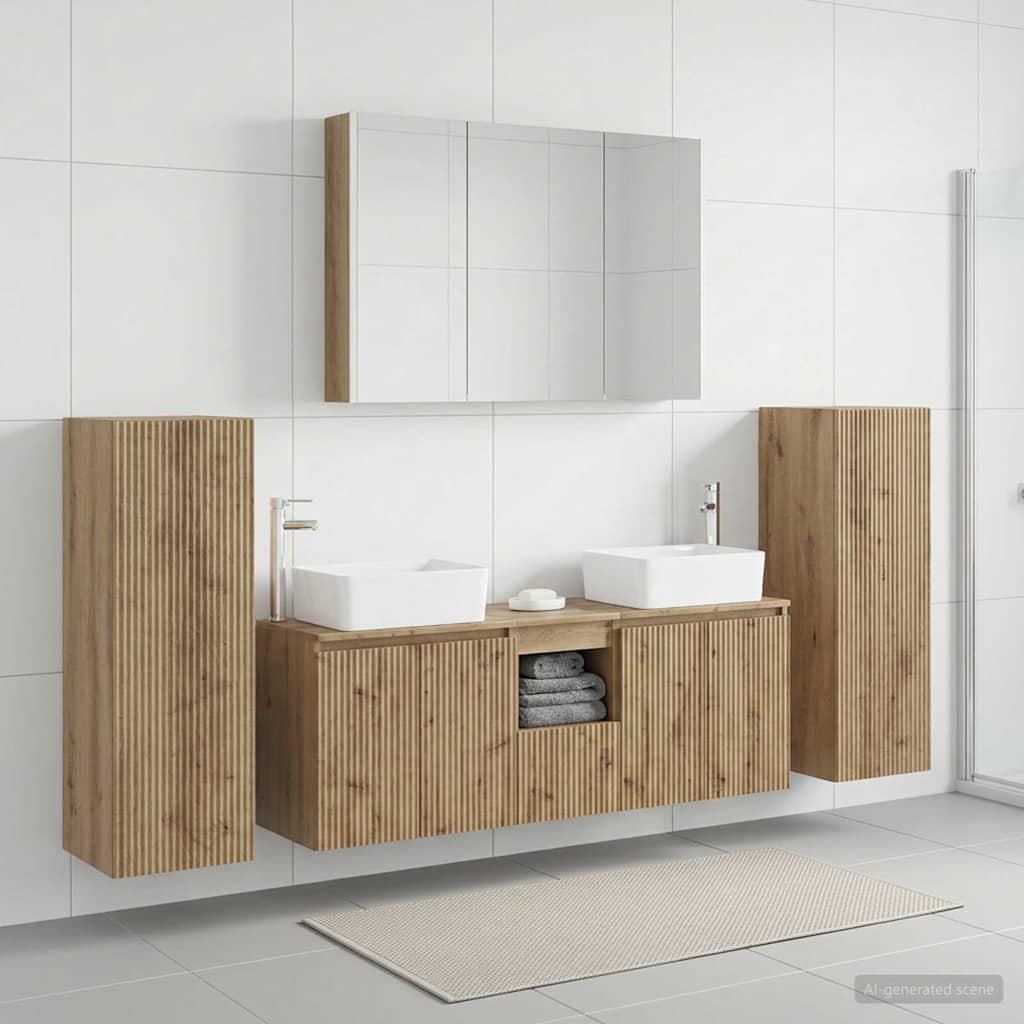 Bathroom Furniture Set 6 pcs Artisan Oak