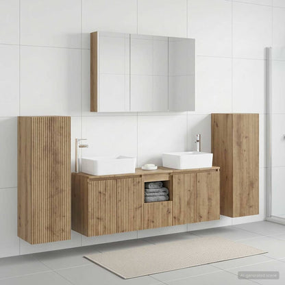 Bathroom Furniture Set 6 pcs Artisan Oak