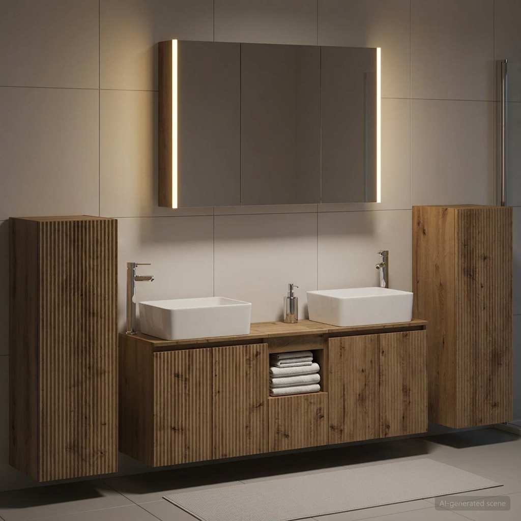 Bathroom Furniture Set 6 pcs Artisan Oak
