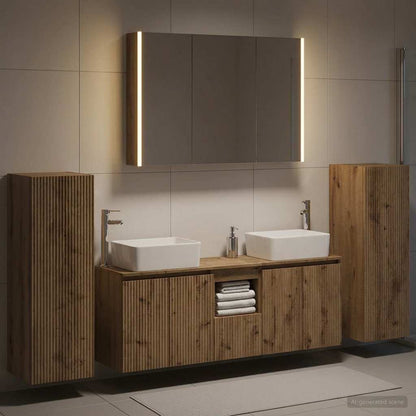 Bathroom Furniture Set 6 pcs Artisan Oak