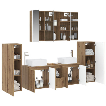 Bathroom Furniture Set 6 pcs Artisan Oak