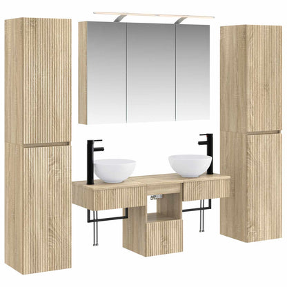 Bathroom Furniture Set 6 pcs Sonoma Oak