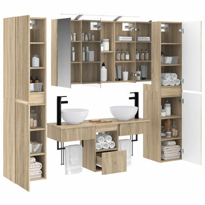Bathroom Furniture Set 6 pcs Sonoma Oak