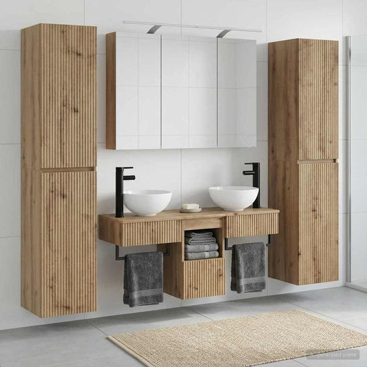 Bathroom Furniture Set 6 pcs Artisan Oak