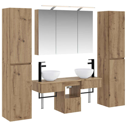 Bathroom Furniture Set 6 pcs Artisan Oak