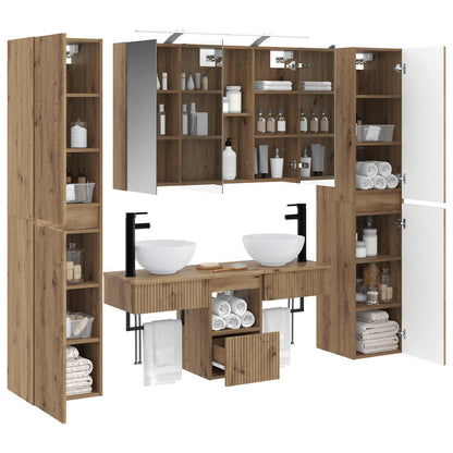 Bathroom Furniture Set 6 pcs Artisan Oak