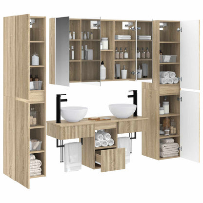 Bathroom Furniture Set 6 pcs Sonoma Oak