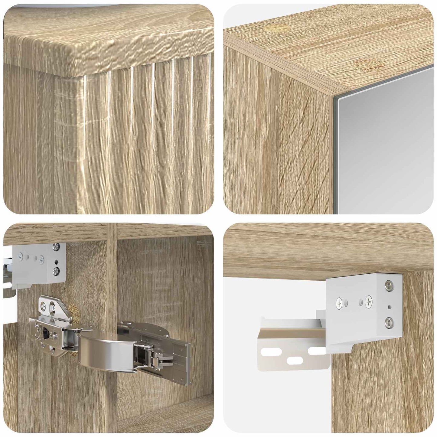 Bathroom Furniture Set 6 pcs Sonoma Oak