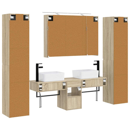 Bathroom Furniture Set 6 pcs Sonoma Oak