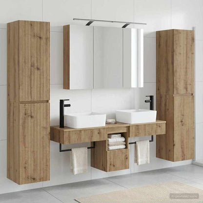 Bathroom Furniture Set 6 pcs Artisan Oak
