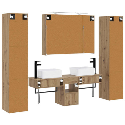Bathroom Furniture Set 6 pcs Artisan Oak
