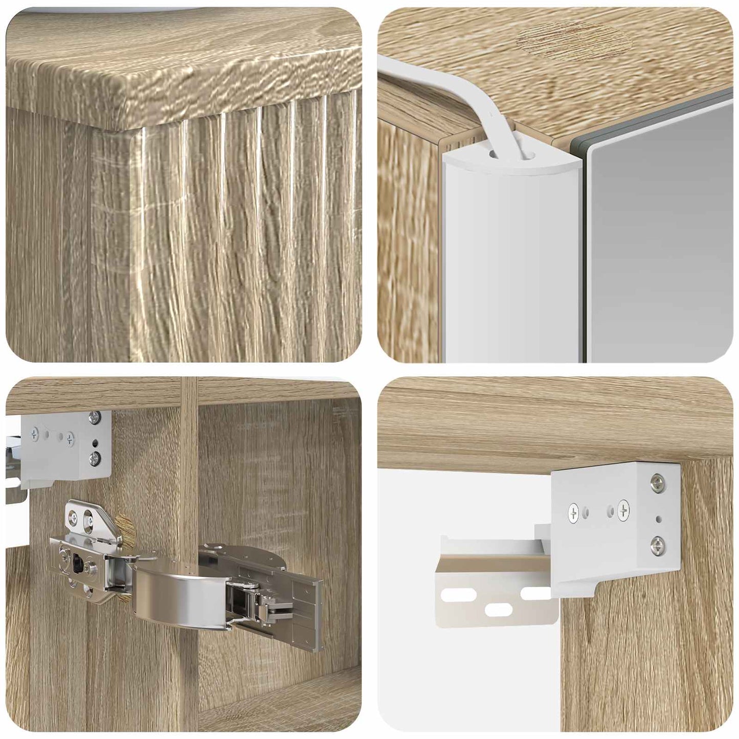 Bathroom Furniture Set 6 pcs Sonoma Oak