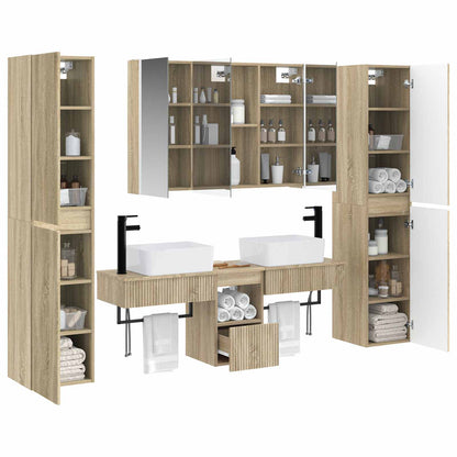 Bathroom Furniture Set 6 pcs Sonoma Oak