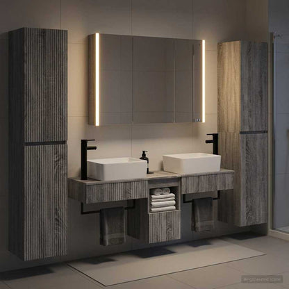 Bathroom Furniture Set 6 pcs Grey Sonoma