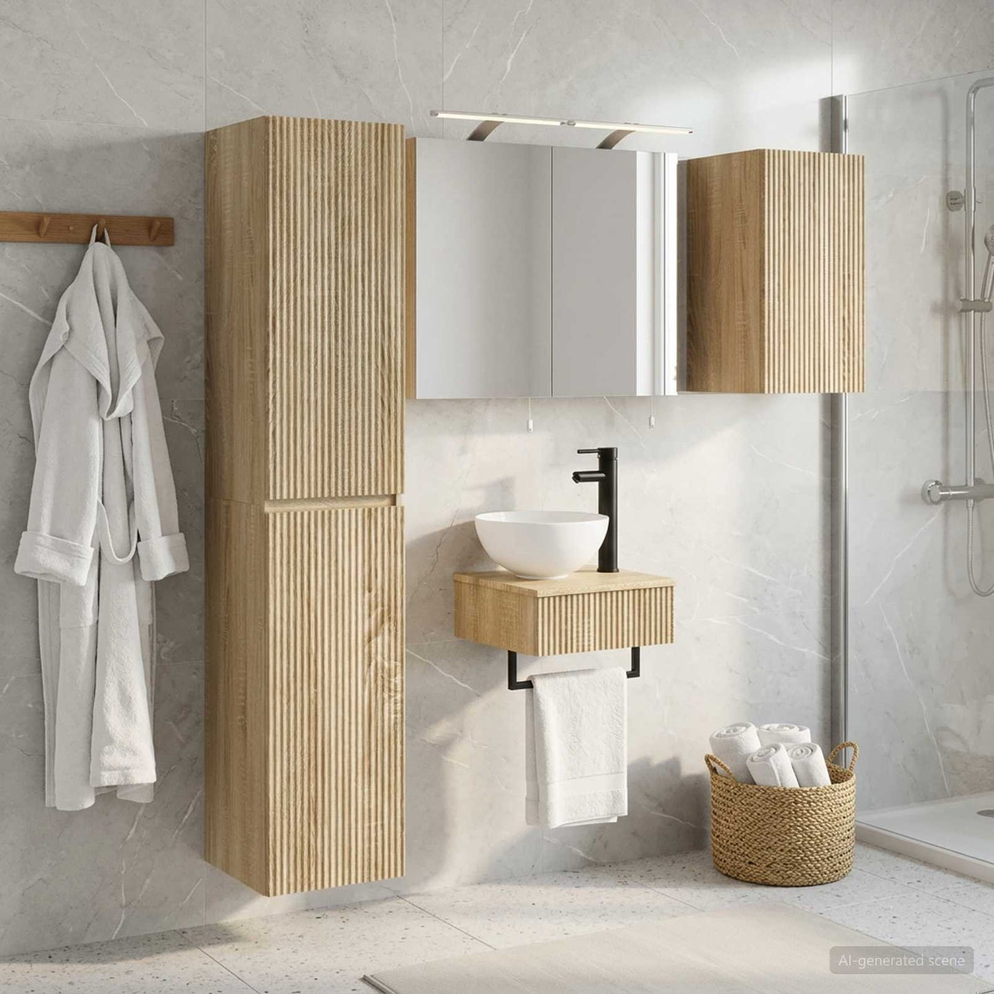 Bathroom Furniture Set 5 pcs Sonoma Oak