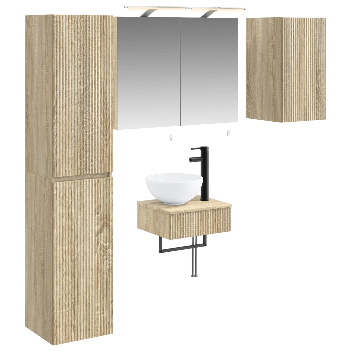 Bathroom Furniture Set 5 pcs Sonoma Oak